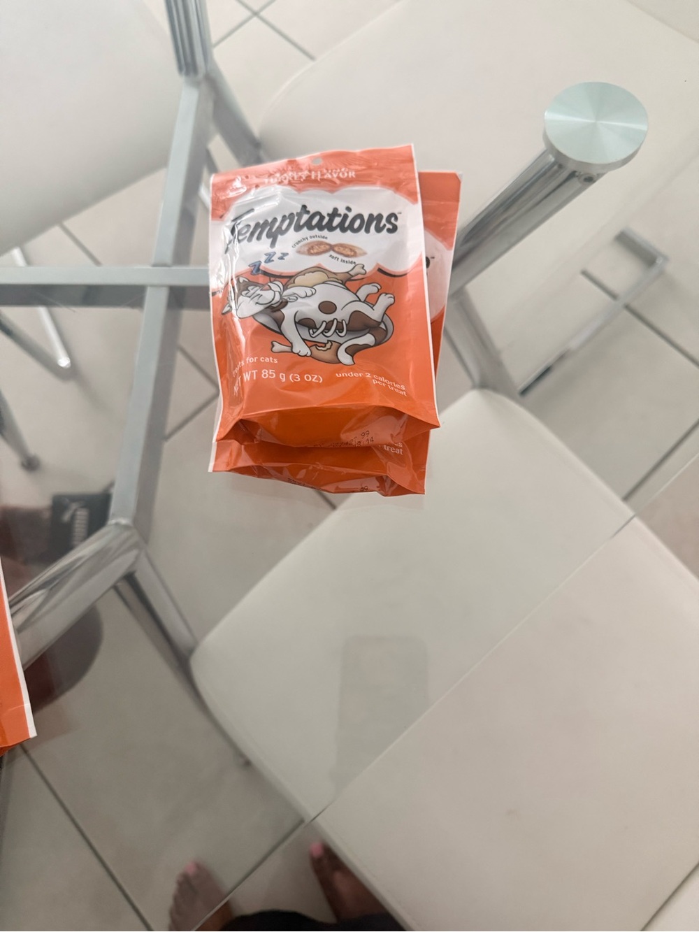 Temptations Cat Treats — Bright Orange Snack Pouch